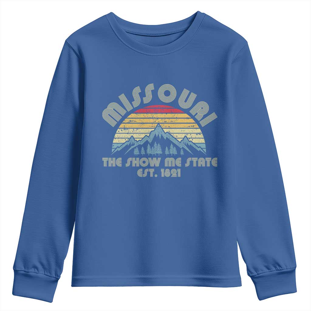Retro Missouri The Show Me State USA America Souvenir Gift Youth Sweatshirt The Show Me State USA America Souvenir