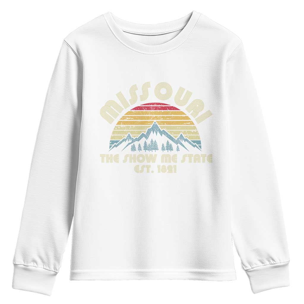 Retro Missouri The Show Me State USA America Souvenir Gift Youth Sweatshirt The Show Me State USA America Souvenir