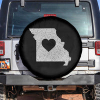 Missouri Home Distressed Missouri State Map with Heart Spare Tire Cover