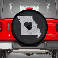 Missouri Home Distressed Missouri State Map with Heart Spare Tire Cover