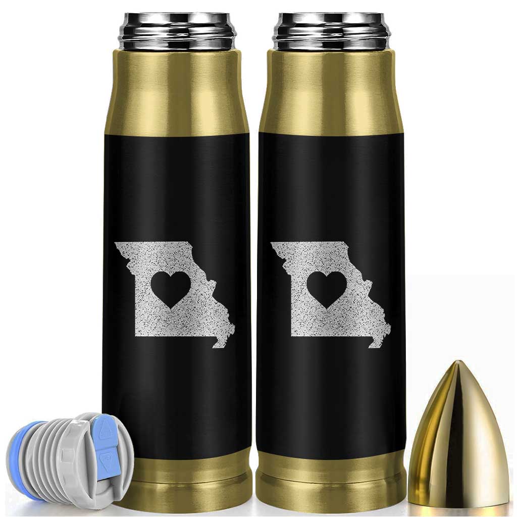 Missouri Home Distressed Missouri State Map with Heart Bullet Tumbler