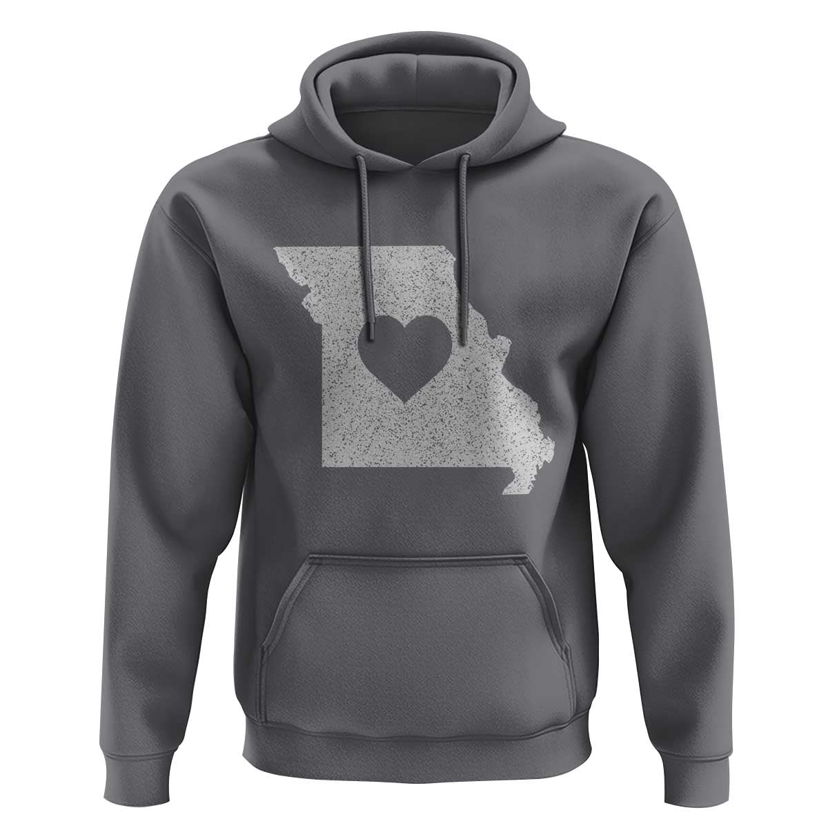 Missouri Home Distressed Missouri State Map with Heart Hoodie