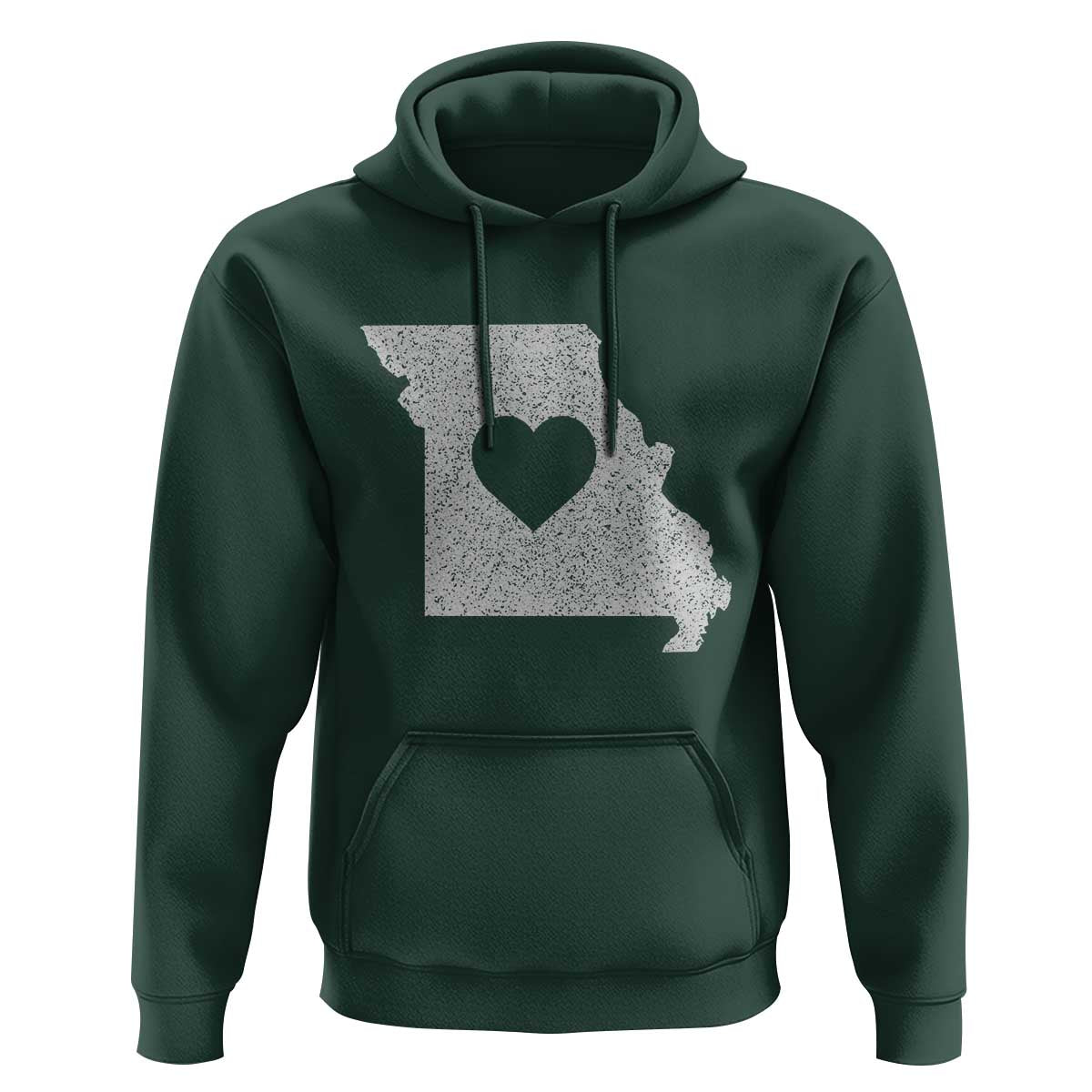 Missouri Home Distressed Missouri State Map with Heart Hoodie