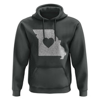 Missouri Home Distressed Missouri State Map with Heart Hoodie