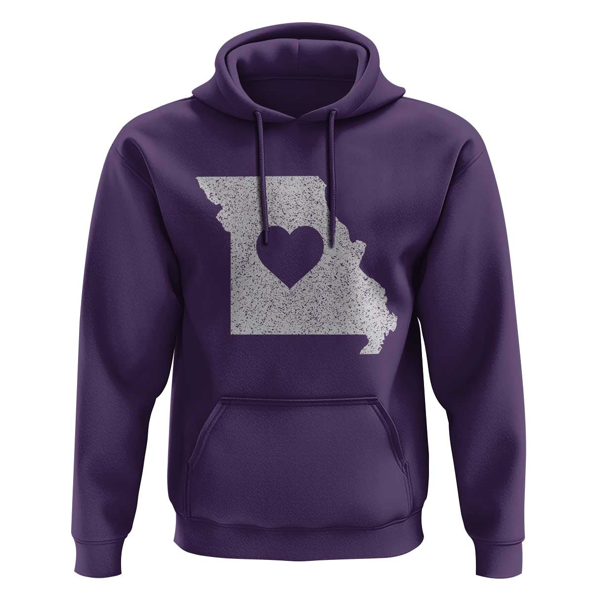 Missouri Home Distressed Missouri State Map with Heart Hoodie