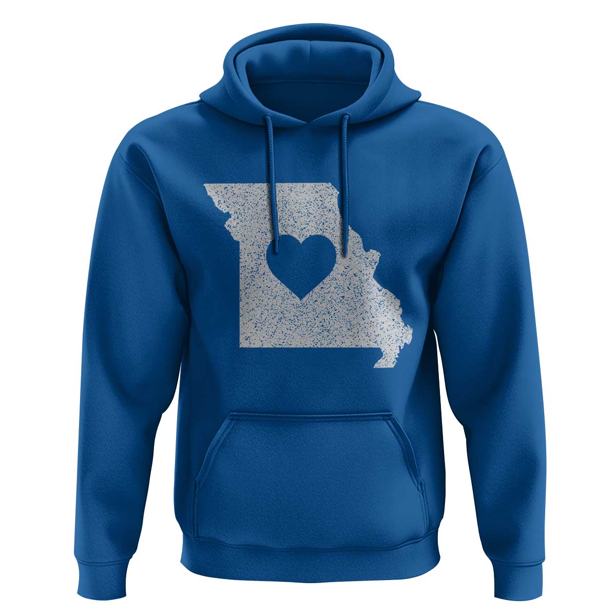 Missouri Home Distressed Missouri State Map with Heart Hoodie