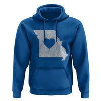 Missouri Home Distressed Missouri State Map with Heart Hoodie