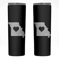 Missouri Home Distressed Missouri State Map with Heart Skinny Tumbler