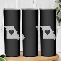 Missouri Home Distressed Missouri State Map with Heart Skinny Tumbler