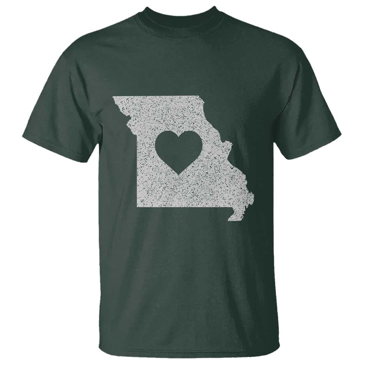 Missouri Home Distressed Missouri State Map with Heart T Shirt