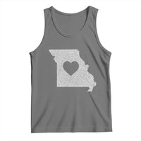 Missouri Home Distressed Missouri State Map with Heart Tank Top