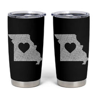 Missouri Home Distressed Missouri State Map with Heart Tumbler Cup