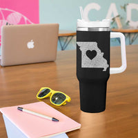 Missouri Home Distressed Missouri State Map with Heart Tumbler With Handle