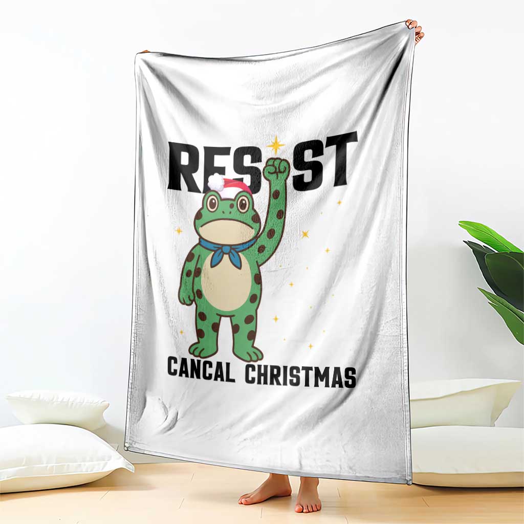 Resist Frog Throw Blanket Funny Portland Protest ICE Activist Meme - Wonder Print Shop