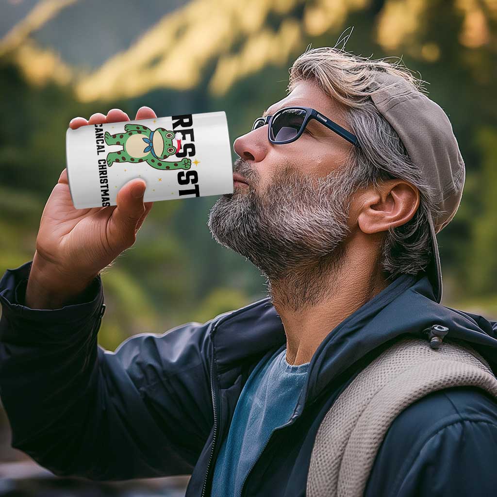 Resist Frog 4 in 1 Can Cooler Tumbler Funny Portland Protest ICE Activist Meme - Wonder Print Shop