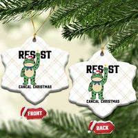 Resist Frog Ceramic Ornament Funny Portland Protest ICE Activist Meme - Wonder Print Shop