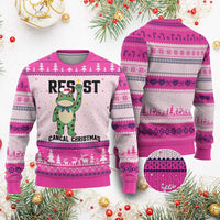 Resist Frog Ugly Christmas Sweater Funny Portland Protest ICE Activist Meme - Wonder Print Shop