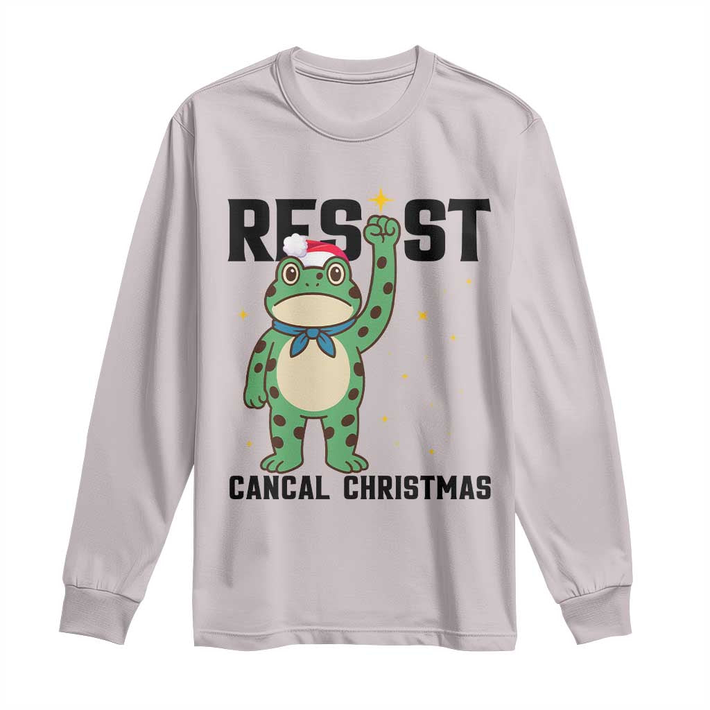 Resist Frog Long Sleeve Shirt Funny Portland Protest ICE Activist Meme - Wonder Print Shop