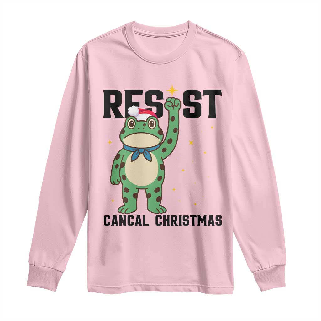 Resist Frog Long Sleeve Shirt Funny Portland Protest ICE Activist Meme - Wonder Print Shop