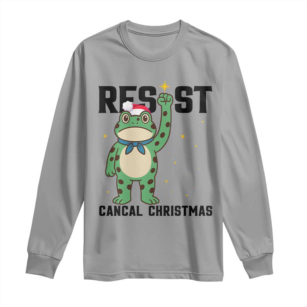 Resist Frog Long Sleeve Shirt Funny Portland Protest ICE Activist Meme - Wonder Print Shop