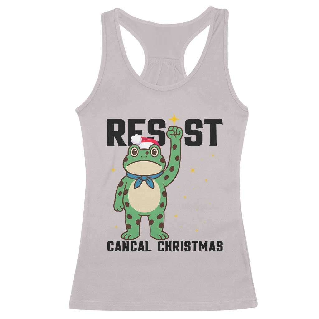 Resist Frog Racerback Tank Top Funny Portland Protest ICE Activist Meme - Wonder Print Shop
