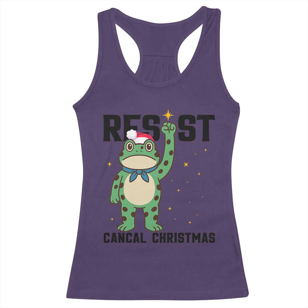 Resist Frog Racerback Tank Top Funny Portland Protest ICE Activist Meme - Wonder Print Shop