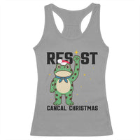 Resist Frog Racerback Tank Top Funny Portland Protest ICE Activist Meme - Wonder Print Shop