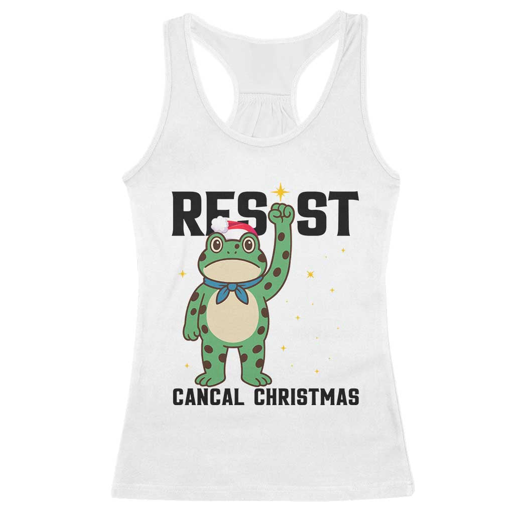 Resist Frog Racerback Tank Top Funny Portland Protest ICE Activist Meme - Wonder Print Shop