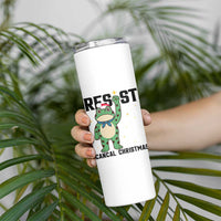 Resist Frog Skinny Tumbler Funny Portland Protest ICE Activist Meme - Wonder Print Shop