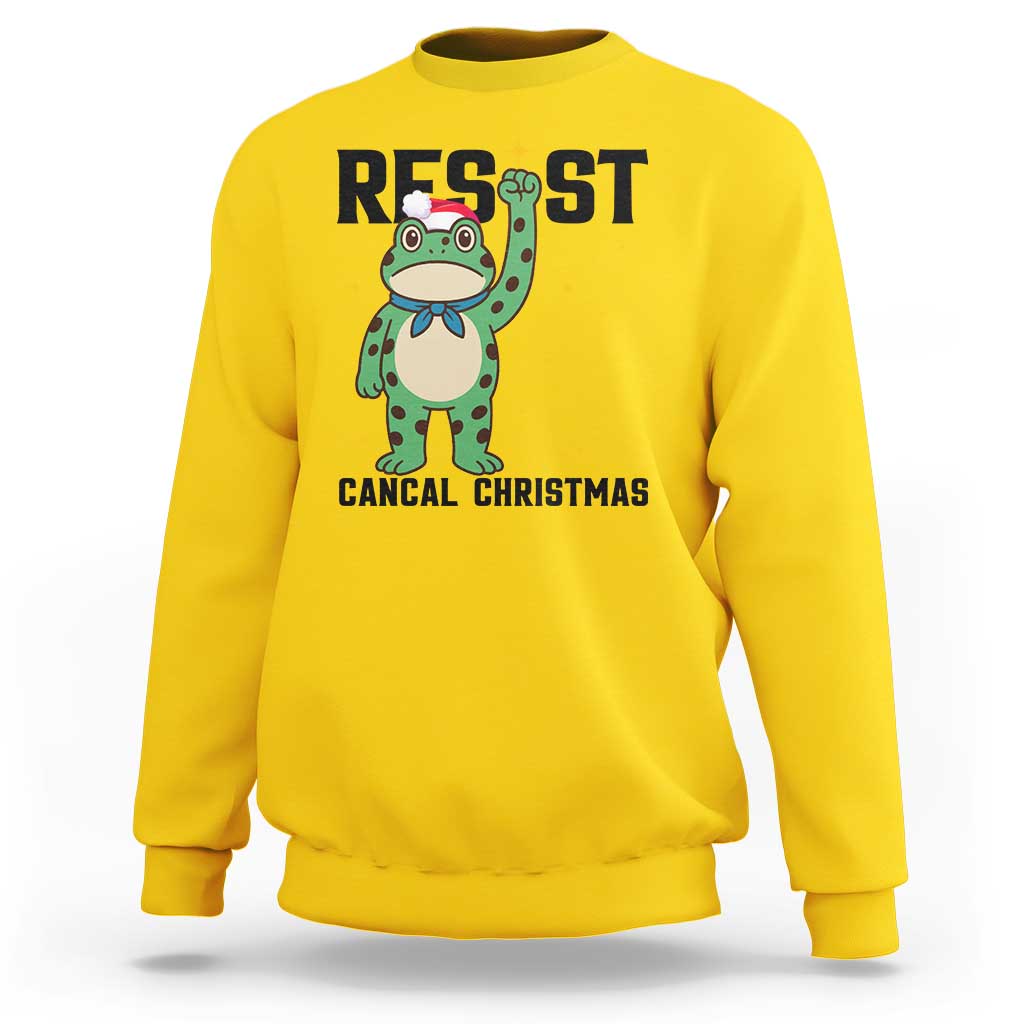 Resist Frog Sweatshirt Funny Portland Protest ICE Activist Meme - Wonder Print Shop