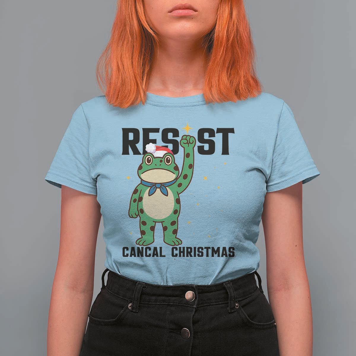 Resist Frog T Shirt For Women Funny Portland Protest ICE Activist Meme - Wonder Print Shop