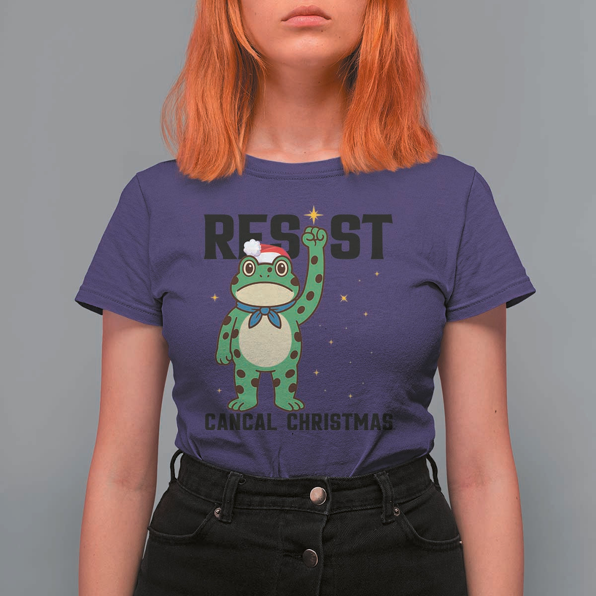 Resist Frog T Shirt For Women Funny Portland Protest ICE Activist Meme - Wonder Print Shop