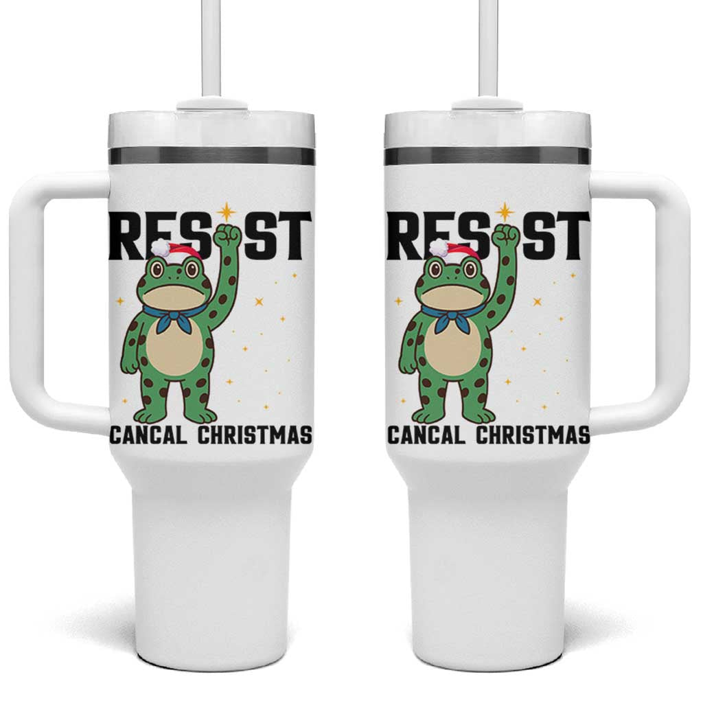 Resist Frog Tumbler With Handle Funny Portland Protest ICE Activist Meme - Wonder Print Shop