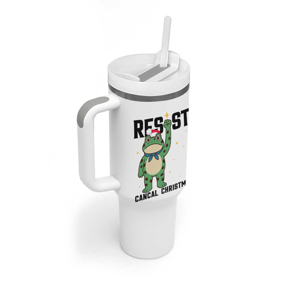 Resist Frog Tumbler With Handle Funny Portland Protest ICE Activist Meme - Wonder Print Shop