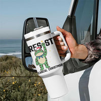Resist Frog Tumbler With Handle Funny Portland Protest ICE Activist Meme - Wonder Print Shop