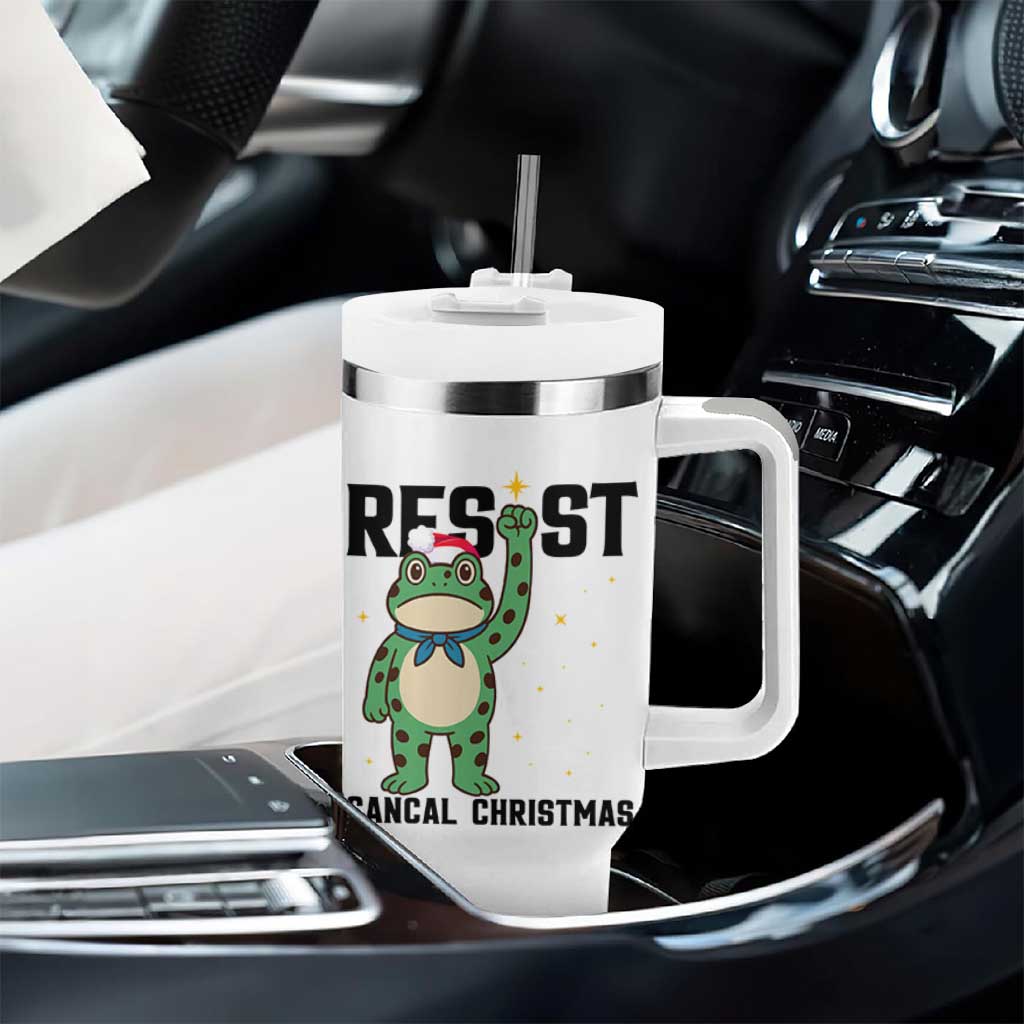 Resist Frog Tumbler With Handle Funny Portland Protest ICE Activist Meme - Wonder Print Shop