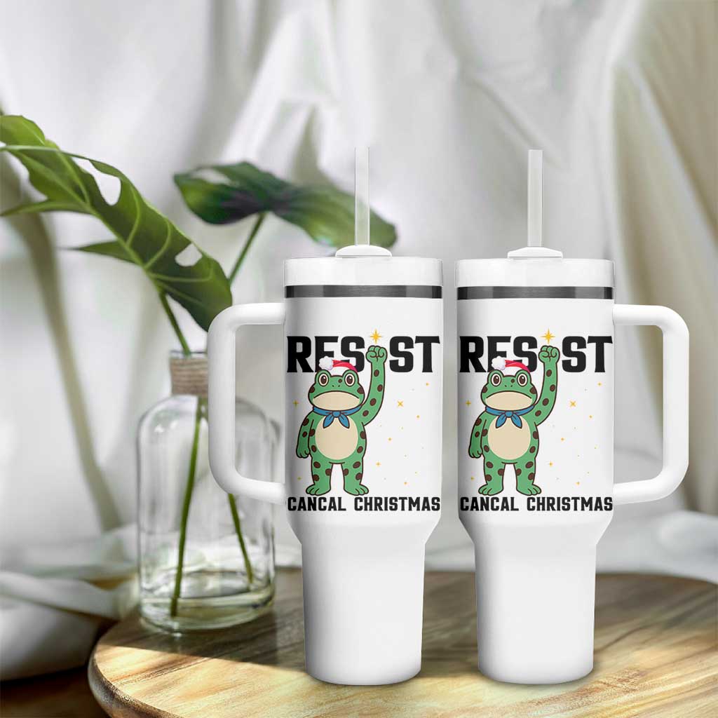 Resist Frog Tumbler With Handle Funny Portland Protest ICE Activist Meme - Wonder Print Shop