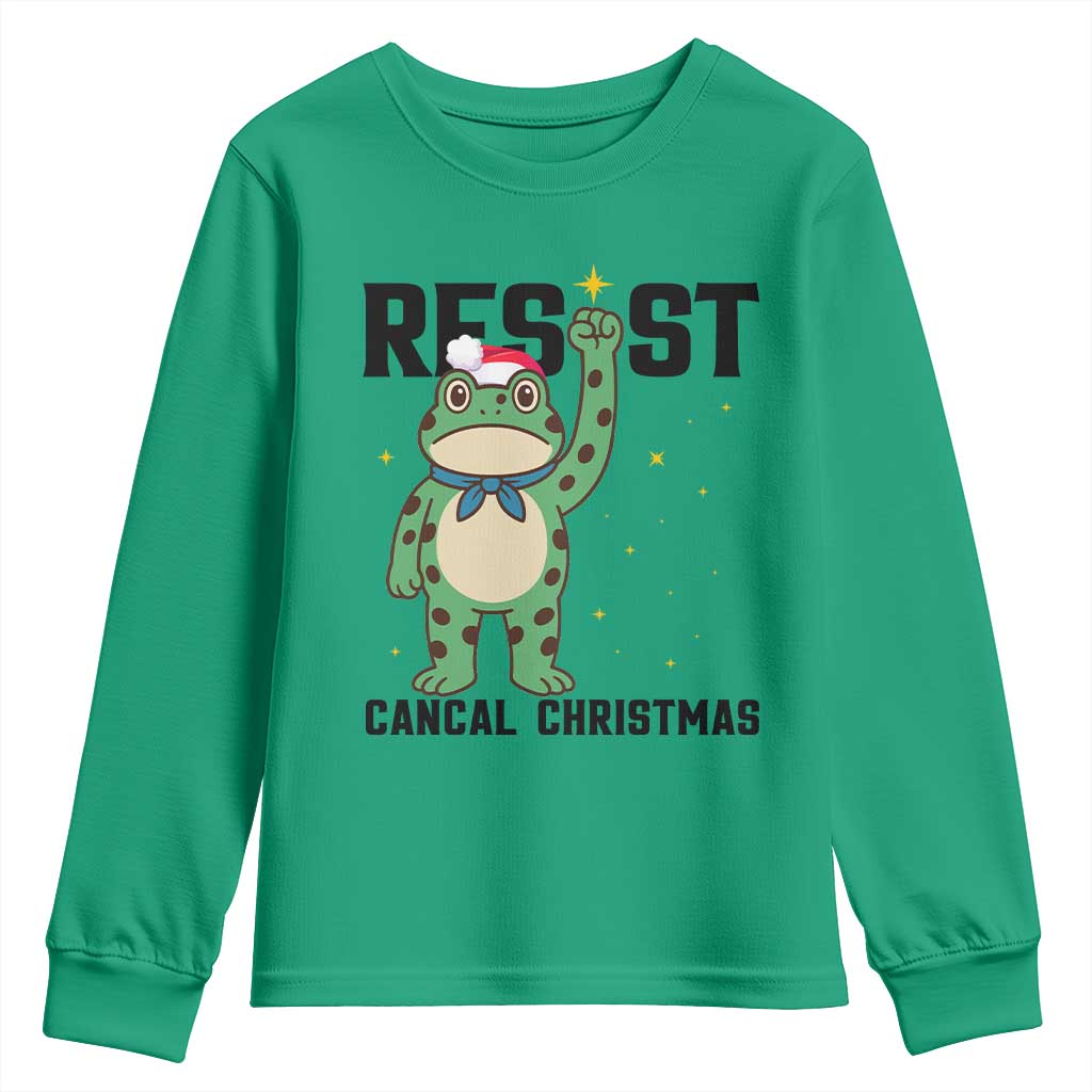 Resist Frog Youth Sweatshirt Funny Portland Protest ICE Activist Meme - Wonder Print Shop