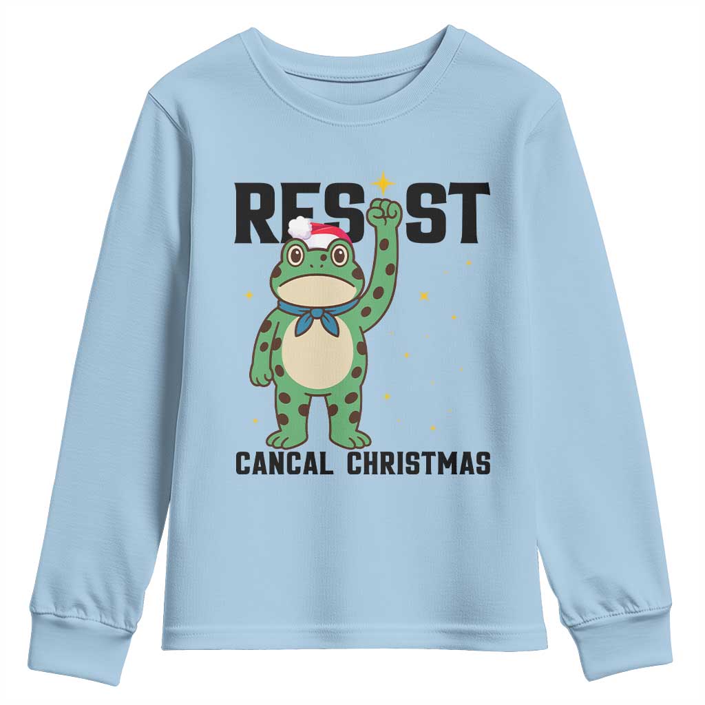 Resist Frog Youth Sweatshirt Funny Portland Protest ICE Activist Meme - Wonder Print Shop
