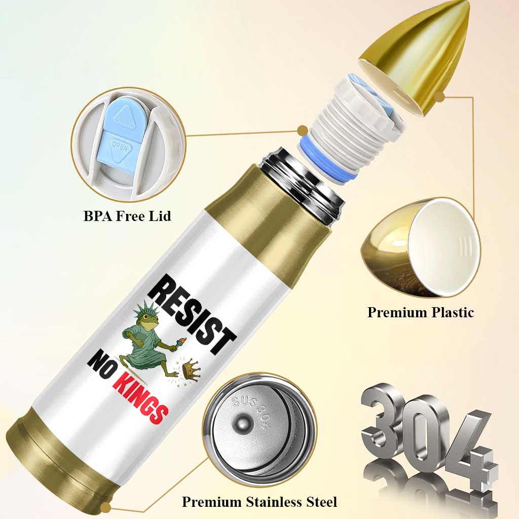 Resist Frog Bullet Tumbler No Kings In America Political 2025 - Wonder Print Shop