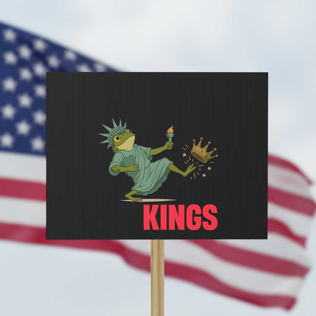 Resist Frog Protest Sign No Kings In America Political 2025 - Wonder Print Shop