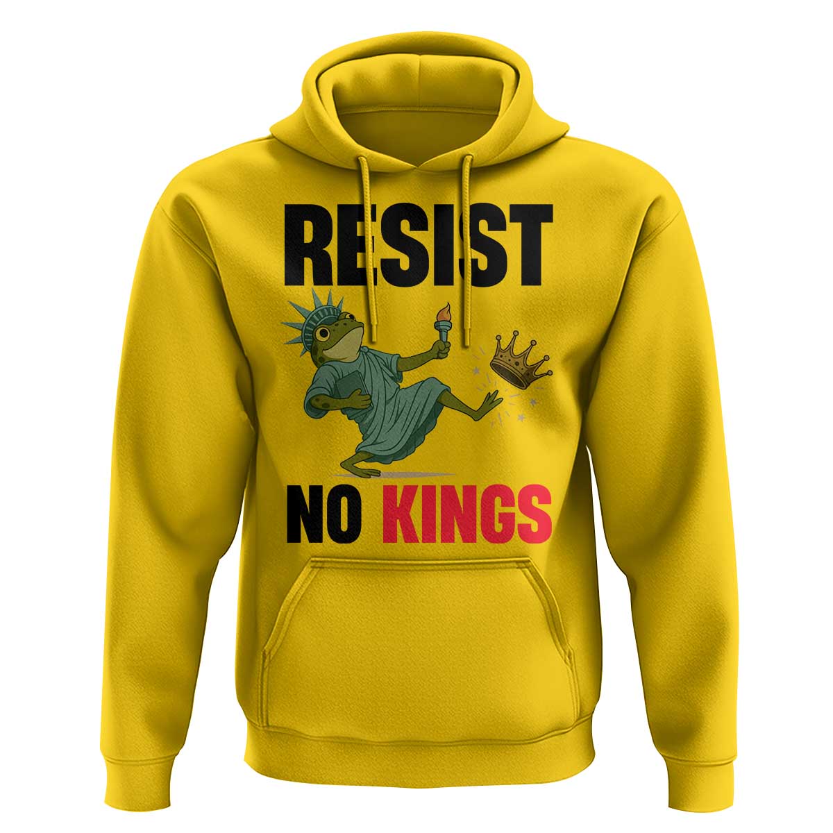 Resist Frog Hoodie No Kings In America Political 2025 - Wonder Print Shop