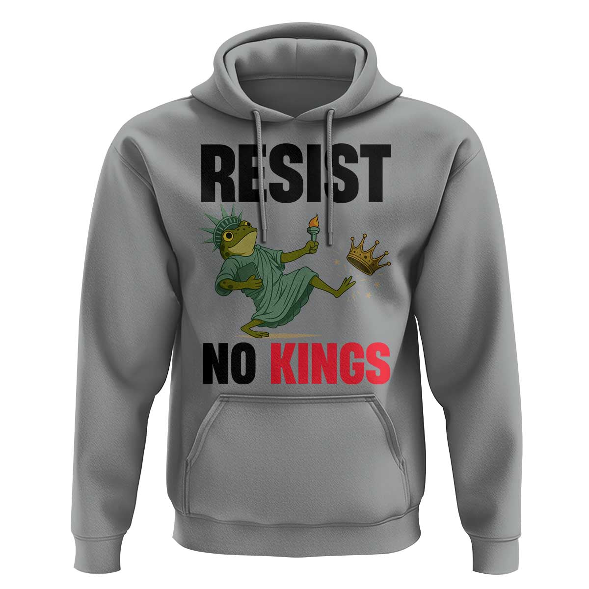 Resist Frog Hoodie No Kings In America Political 2025 - Wonder Print Shop