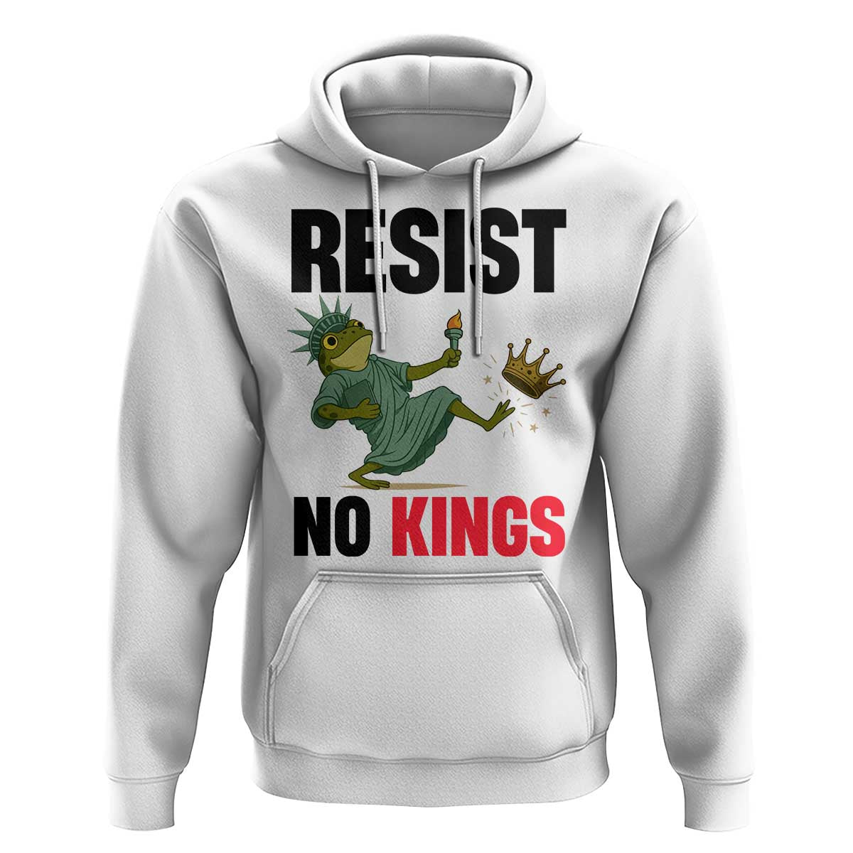 Resist Frog Hoodie No Kings In America Political 2025 - Wonder Print Shop