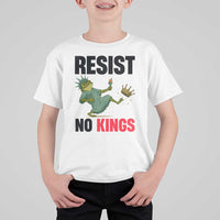 Resist Frog T Shirt For Kid No Kings In America Political 2025 - Wonder Print Shop