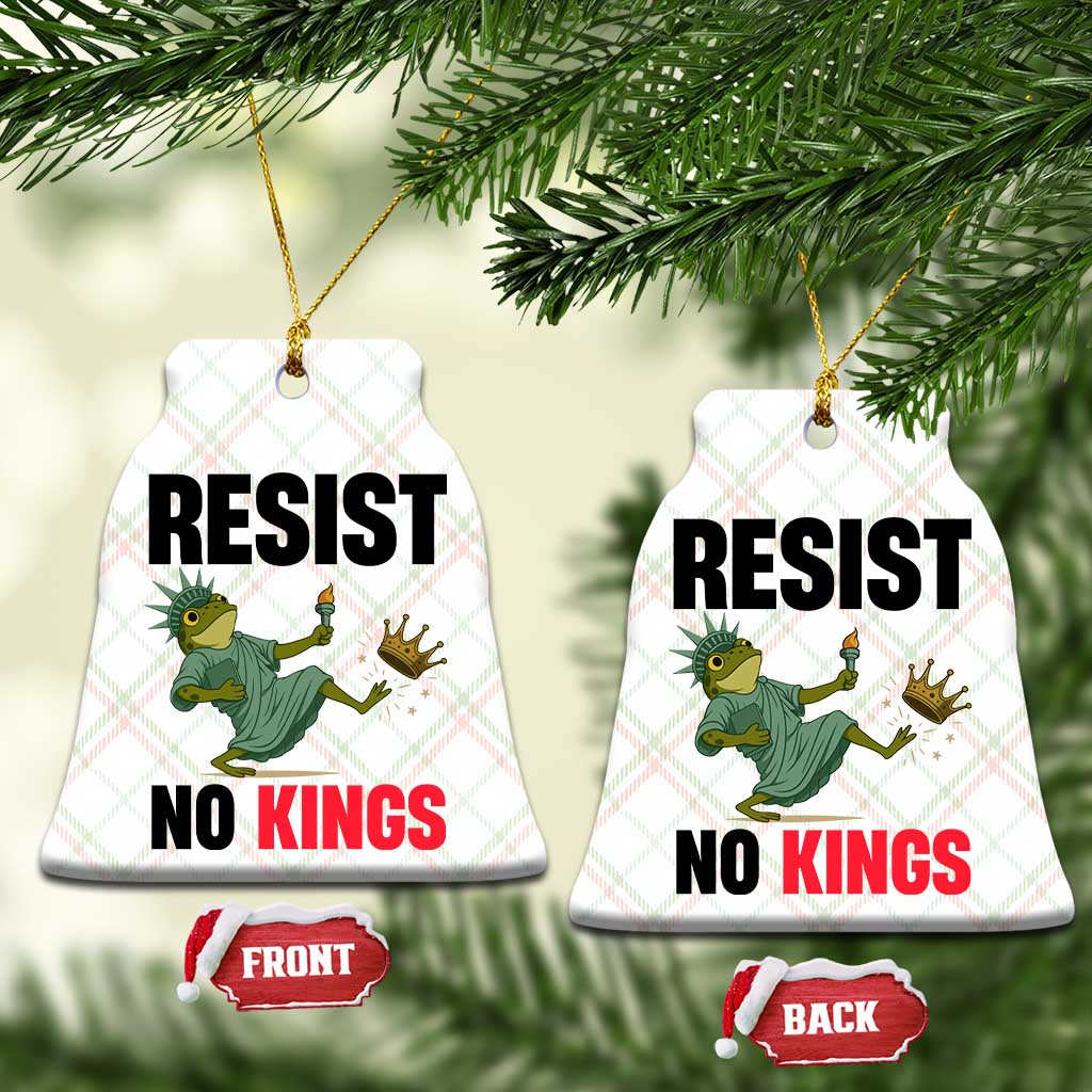 Resist Frog Ceramic Ornament No Kings In America Political 2025 - Wonder Print Shop
