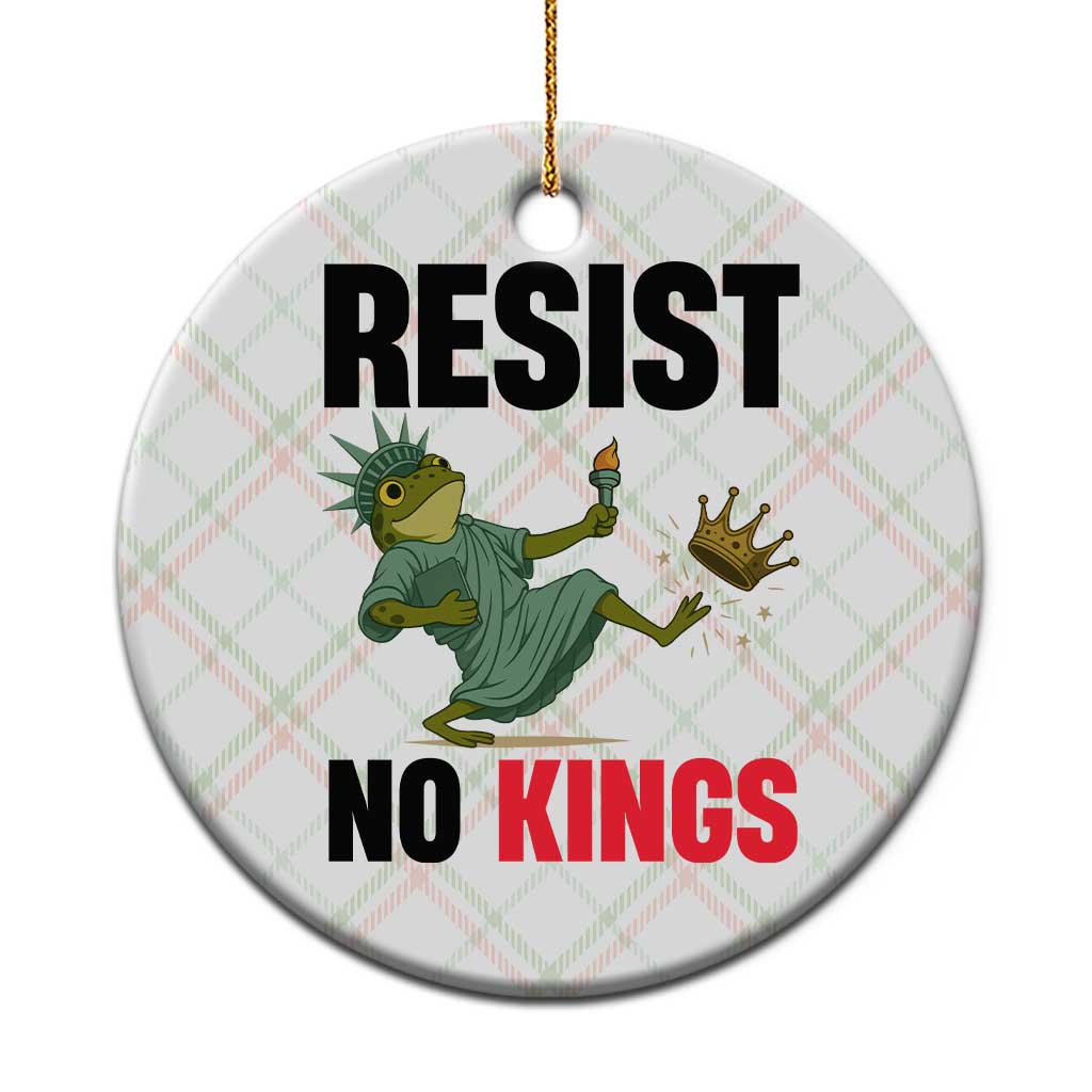 Resist Frog Ceramic Ornament No Kings In America Political 2025 - Wonder Print Shop