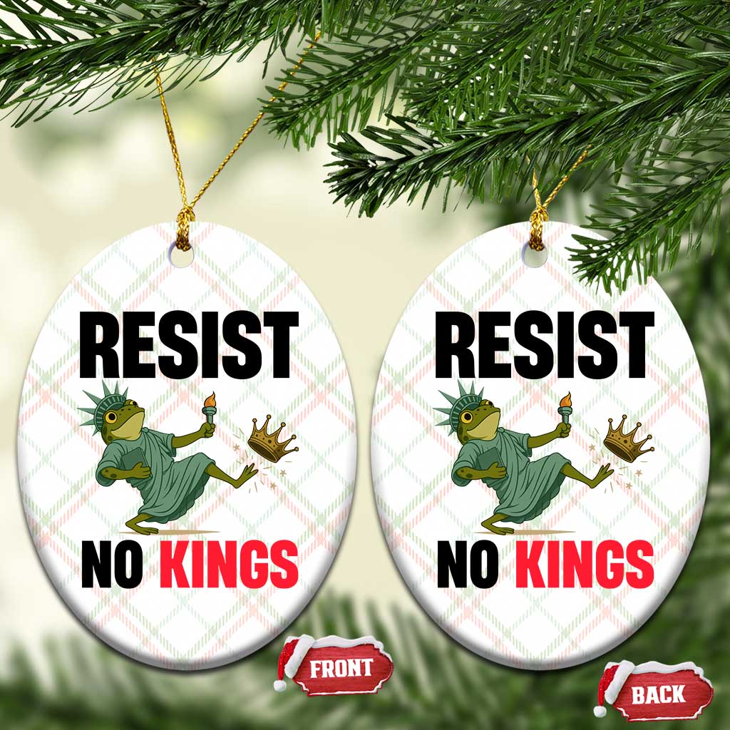 Resist Frog Ceramic Ornament No Kings In America Political 2025 - Wonder Print Shop