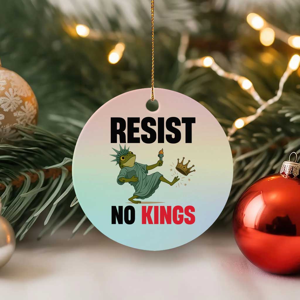 Resist Frog Ceramic Ornament No Kings In America Political 2025 - Wonder Print Shop