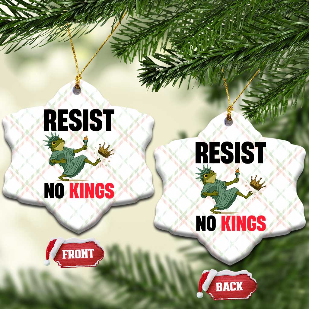 Resist Frog Ceramic Ornament No Kings In America Political 2025 - Wonder Print Shop